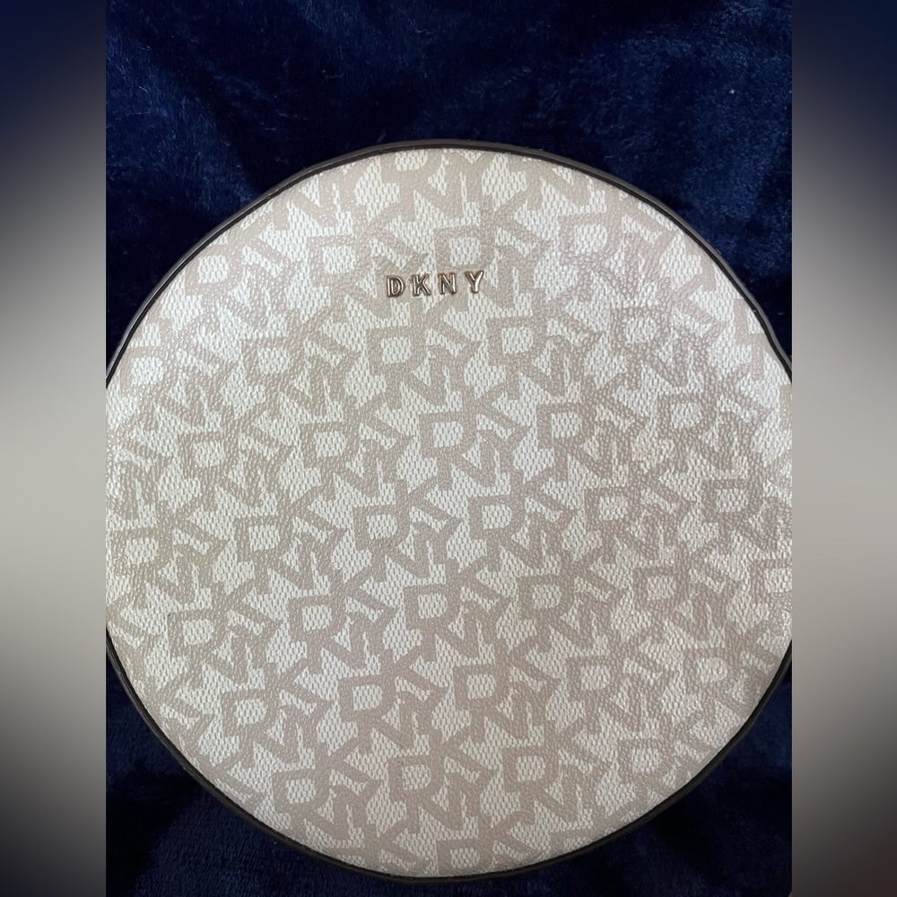 DKNY Cream and Tan Round Crossbody Bag - Picture 2 of 10